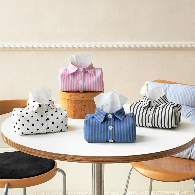 Luxury Shirt Tissue Box Cover – Creative Desktop Paper Towel Holder