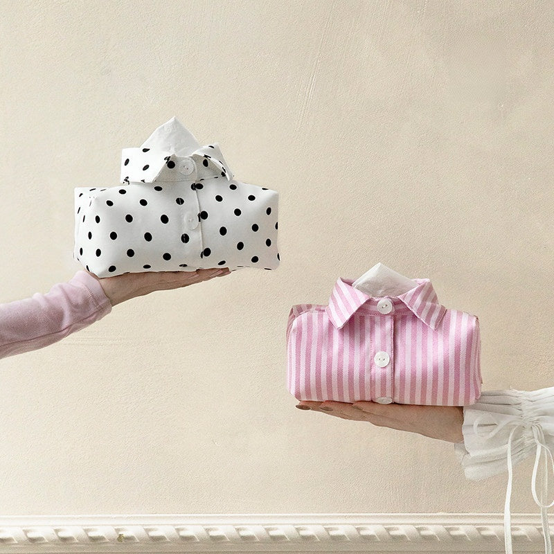 Luxury Shirt Tissue Box Cover – Creative Desktop Paper Towel Holder