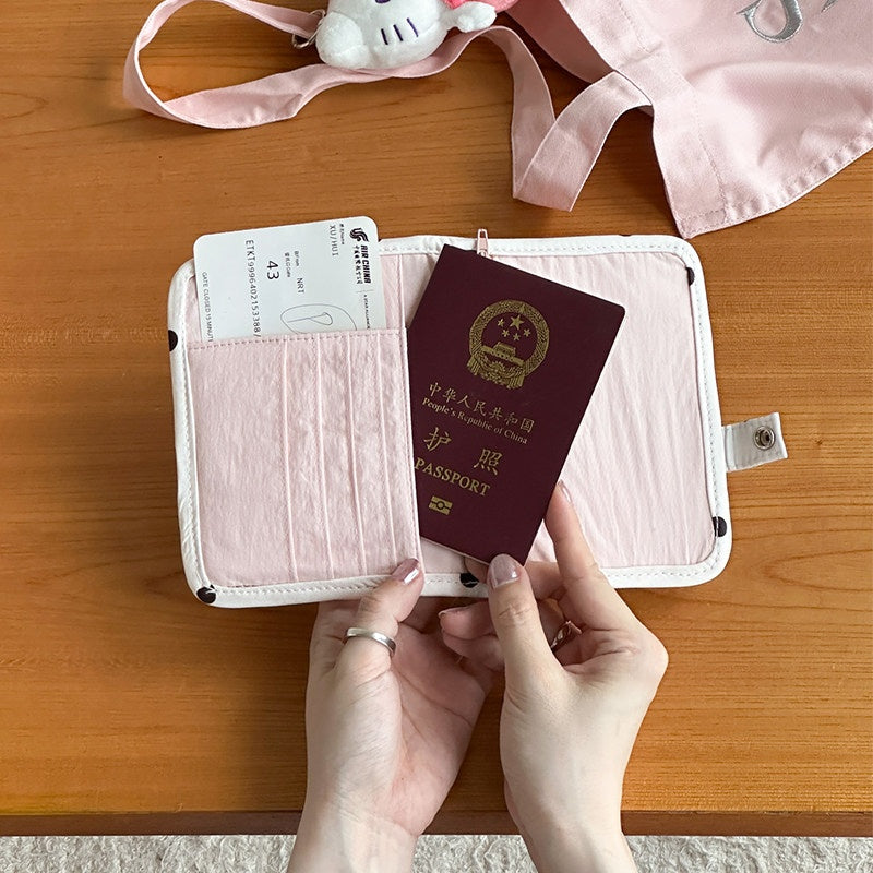 Polka Dot Travel Passport Holder