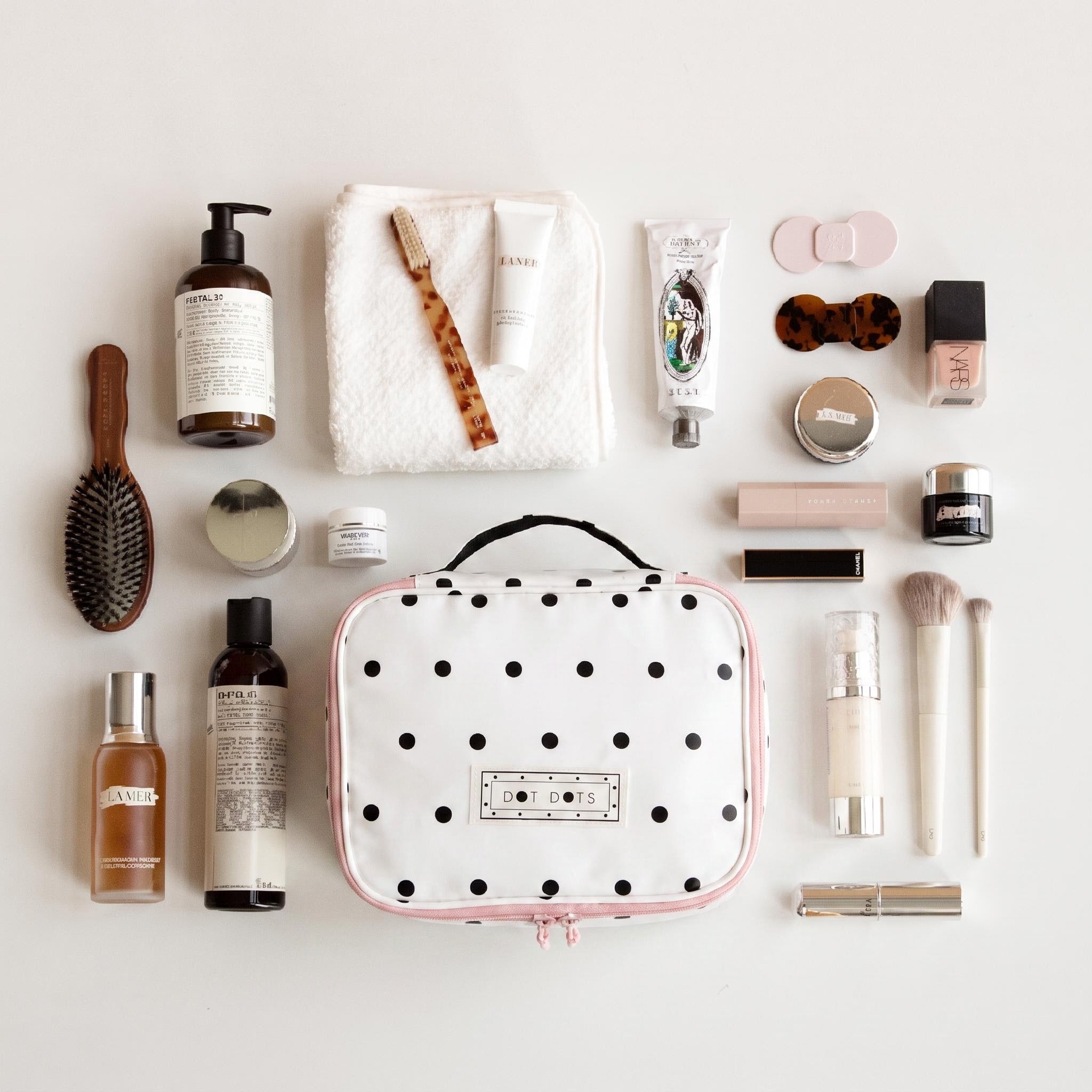 Polka Dot Travel Toiletry Bag