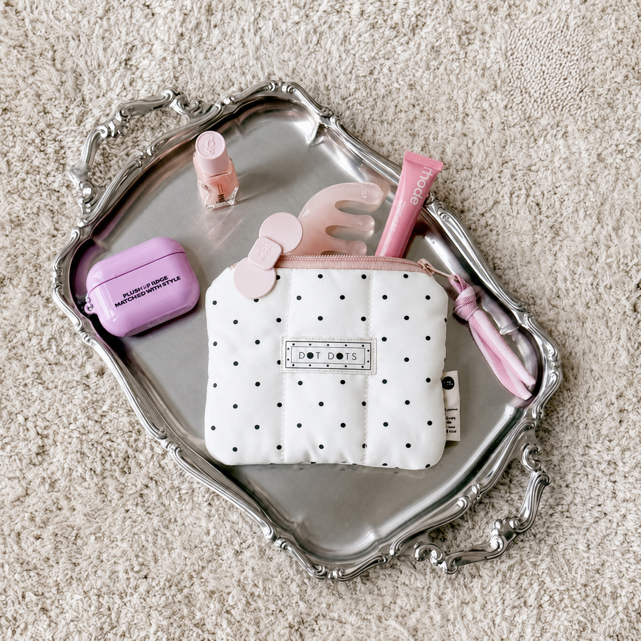 Mini Polka Dot Travel Organizer Bag