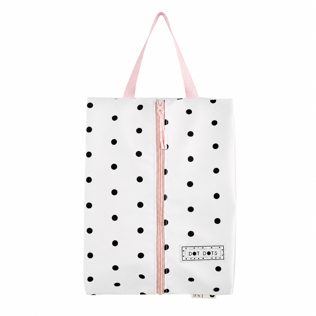 Polka Dot Waterproof Travel Shoe Bag with Handle