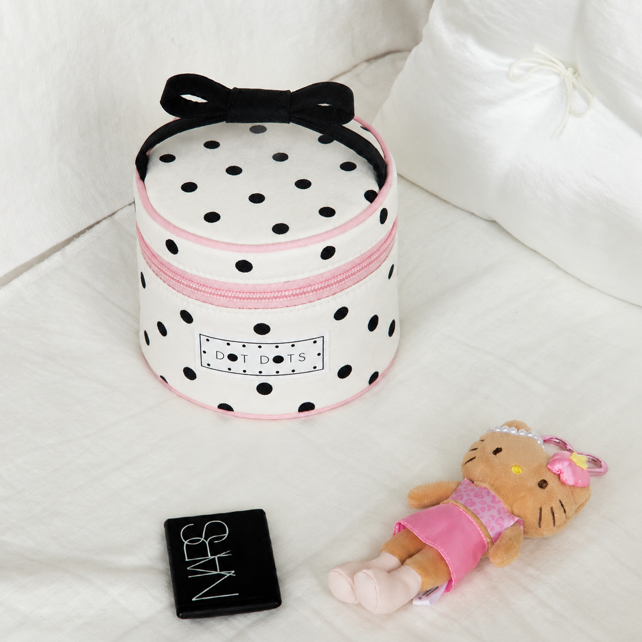 Bella Polka Dot Print Makeup Bag