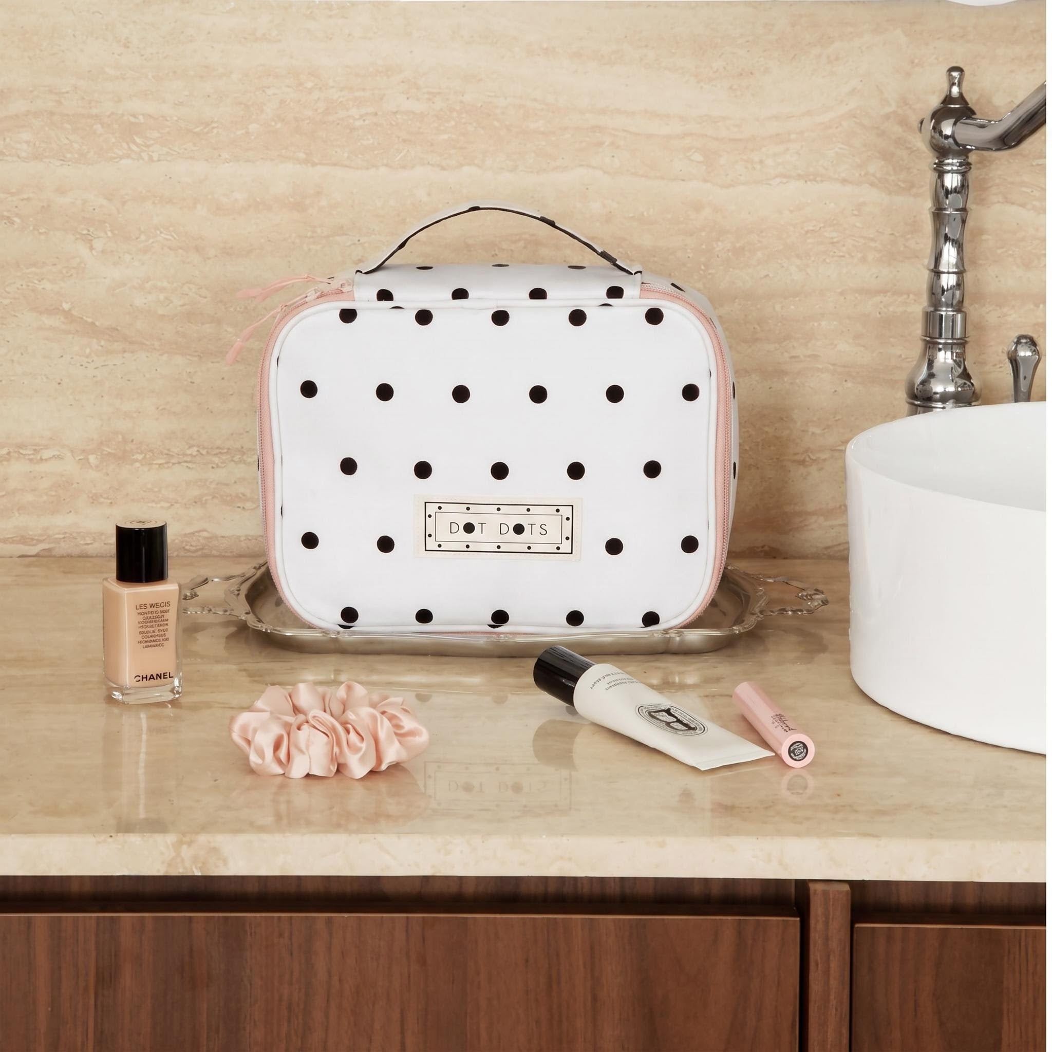 Polka Dot Travel Toiletry Bag