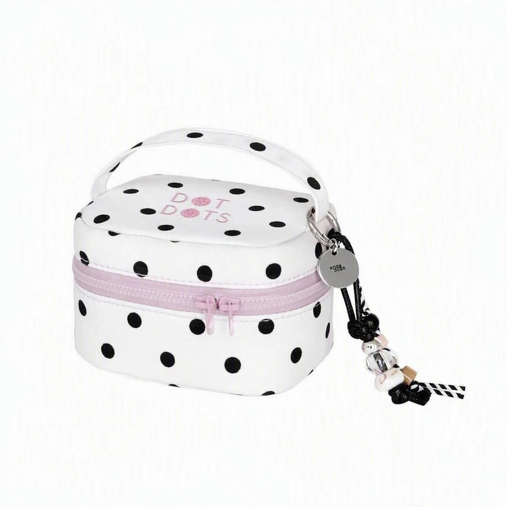 Polka Dot Square Makeup Bag