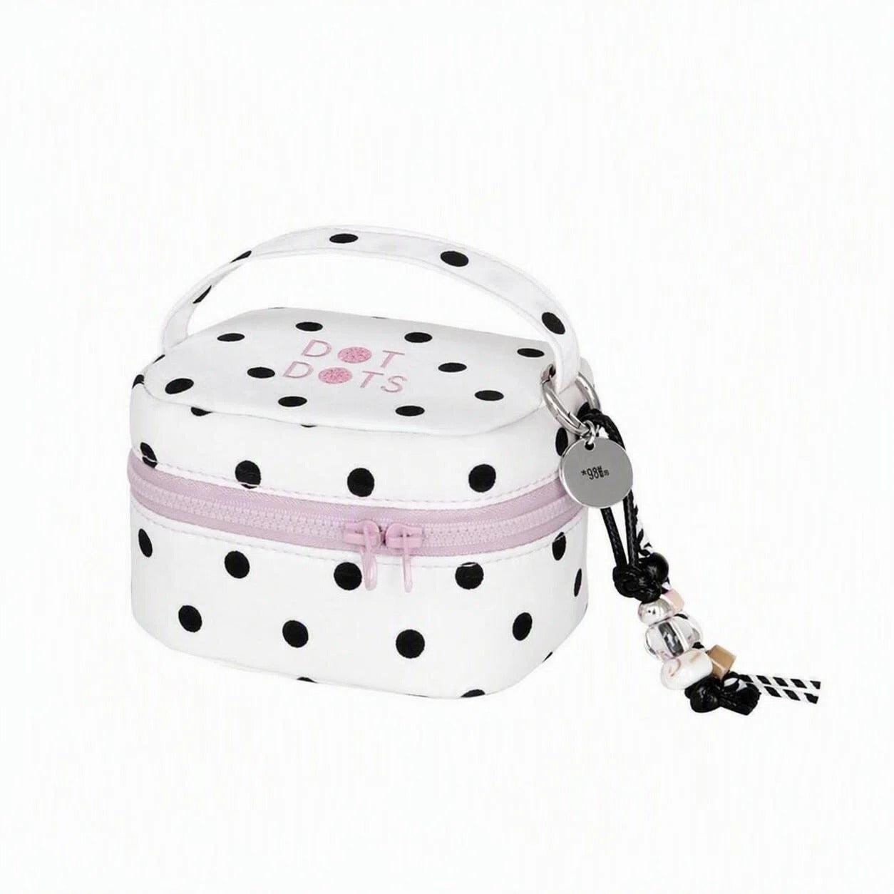 Polka Dot Square Makeup Bag